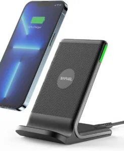 Fast Wireless Charger Phone Stand Holder with Sleep-friendly Adaptive Lights