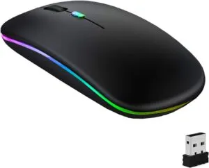 LED Wireless Mouse Rechargeale and Noiseless Bluetooth Mouse