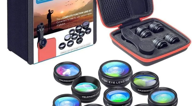 Phone Camera lens kit Wide Angle Macro Fisheye Telephoto lens and filters