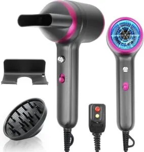 Hair Dryer with Diffuser Ionic Blow Dryer Portable Hairdryer Fast Drying