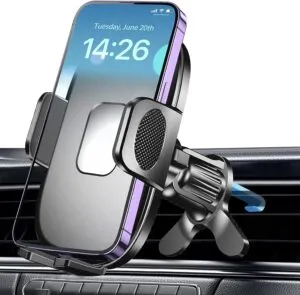 Car Phone Holder Air Vent Car Phone Mount with Metal Hook Clip