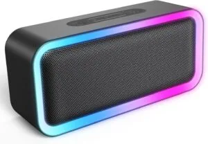 RGB Lights Bluetooth Speaker 10W Small Portable Wireless and Waterproof