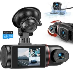 Dash Cam Front and Rear Inside 3 Channel Dashcam for Cars