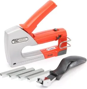 Heavy Duty Metal Staple Gun with 200 Staples and Staple Remover