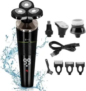 Electric Shaver Cordless USB Rechargeable Waterproof Rotary Razor