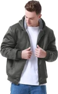 Zip Hoodies for Men Warm Fleece Sweatshirts