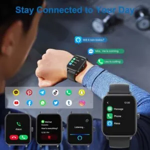 Smart Watch for Men Women Answer and Make Calls with Alexa Built-in