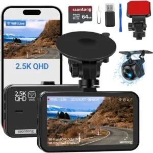 Dash Cam Front and Rear with WiFi and APP Control Car Camera