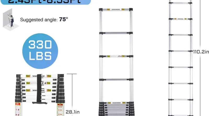 Aluminum Telescopic Ladder with Non-Slip Feet for Household and Outdoor Working