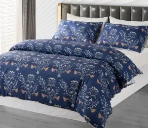 Double Duvet Bedding Set With Zipper Closure Double Brushed Microfibre Ultra Soft Anti Allergic