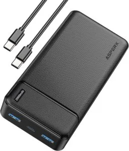 Power Bank Fast Charging with USB C Input and Output