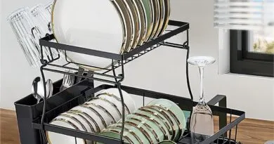 Dish Drainer Rack with Drip Tray Detachable Dish Drying Rack Sink Drainer