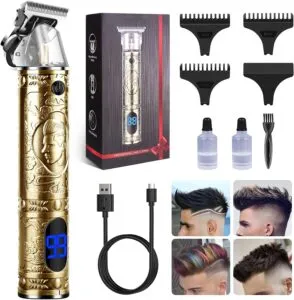 Professional Electric Head Shaver Cordless T-Blades Precision Outline Grooming Trimmer