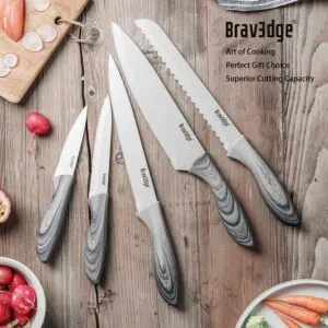Professional Chef Knife Set with Sheaths and Gift Box