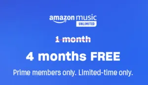 Amazon Music Unlimited 4 Months Free