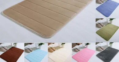 Bath Mats Non Slip Memory Foam Bathroom Shower Mat Highly Absorbent Washable