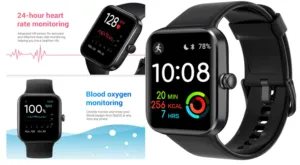 Smart Watch Fitness Tracker with Heart Rate and Blood Oxygen Monitor