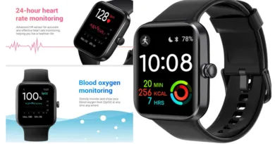 Smart Watch Fitness Tracker with Heart Rate and Blood Oxygen Monitor