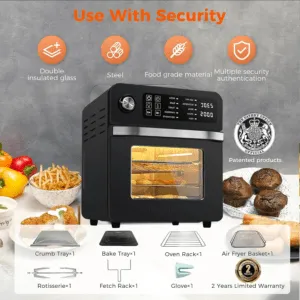 Large Air Fryer Oven With Rotisserie For Family