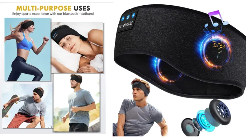 Bluetooth Headband Running or Sleep Headphones