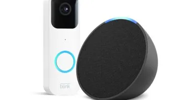 Blink Video Doorbell Works with Alexa + Echo Pop Charcoal Smart Home Starter Kit