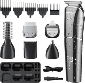6-in-1 Men's Grooming Kit: Rechargeable Beard Trimmer and Hair Clipper Set