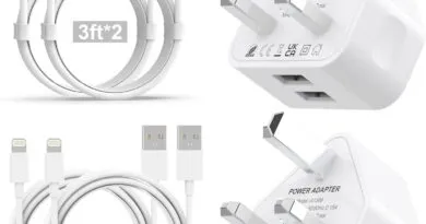 Efficient iPhone Charging Solution: MFi-Certified 2-Pack Dual Port Charger & 4-Pack Fast Charging Cables