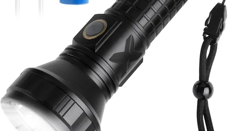 Unleash Brilliance: 2000 Lumens Rechargeable LED Torch – Your Ultimate Adventure Companion!