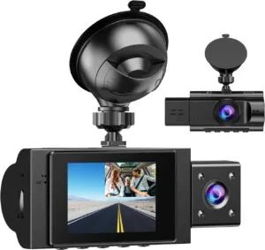 Dash Cam for Cars Front and Inside Car Camera with Infrared Super Night Vision