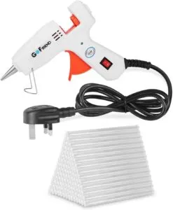 Crafters' Essential: 20W Mini Hot Melt Glue Gun Kit with 80 Glue Sticks