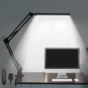 Illuminate Your Space with Our LED Desk Lamp: 10 Brightness Levels, 3 Dimmable Colors, and More!