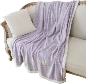Cozy Up Your Home with Luxury Stripe Plaid Fluffy Fleece Snuggle Blankets