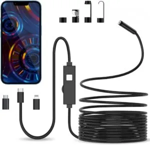 Endoscope Inspection Camera USB Borescope with Light Snake Camera