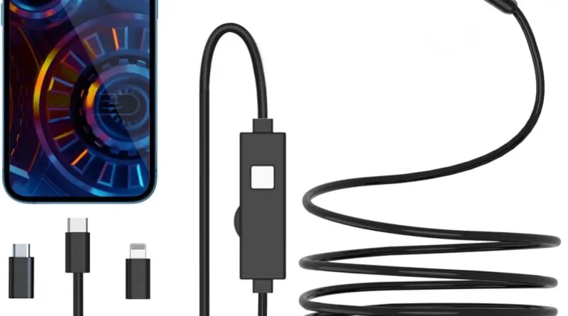 Endoscope Inspection Camera USB Borescope with Light Snake Camera