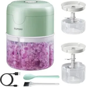 Electric Mini Food Chopper with USB Charging Small Food Processor with Brush