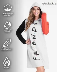 Cozy & Stylish: Friends TV Show Hoodie Dress for Women in the UK