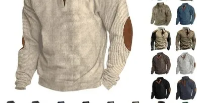 Timeless Men's Corduroy Shirt: Vintage Henley with Waffle Ribbed Texture