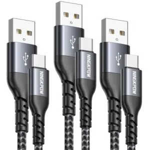 USB C Charger Cable 3 Pack USB Cable Braided Type C Charger Cable Fast Charging