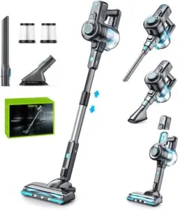 Cordless Stick Vacuum Cleaner Hoover Lightweight with Self-Standing with Detachable Battery