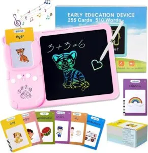 Interactive Learning Toys for Kids 2+: LCD Tablet and Talking Flash Cards