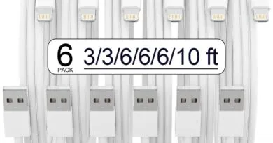 Fast-Charging MFi Certified iPhone Cable Set: 6 Pack Lightning Cables for All Your Apple Devices