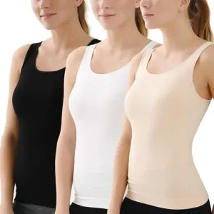 Achieve Your Ideal Silhouette with our Tummy-Control Basic Vest Top