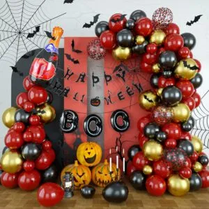 Spooky Chic: Halloween Balloons Garland Kit for Unforgettable Parties