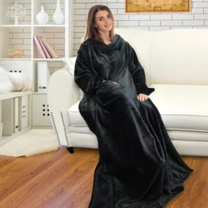 Winter Comfort Essential: Classy Wearable Snuggle Blanket for Cozy Evenings