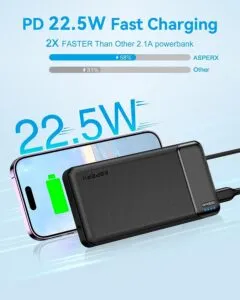 Slimmest 10000mAh PD 22.5W Portable Charger Fast Charging Power Bank