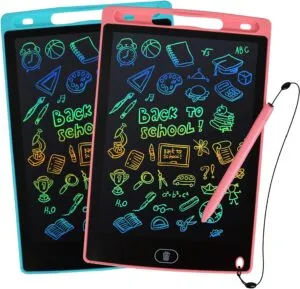 2 Pack LCD Writing Tablet Doodle Scribbler Pad Colorful Screen Drawing Board