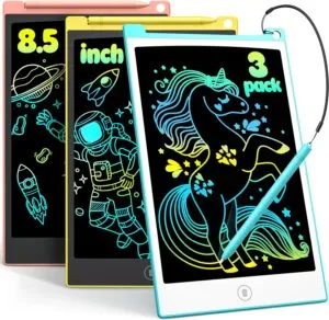 3 Pack LCD Writing Tablet 8.5 Inch Colorful Doodle Board Drawing Tablet for Kids