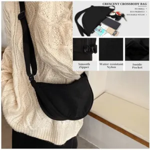 Stylish Nylon Crescent Bag: Your Perfect On-the-Go Companion!