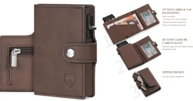Secure Your Essentials in Style: RFID Blocking Leather Wallet with Convenient Pop-Up Card Holder