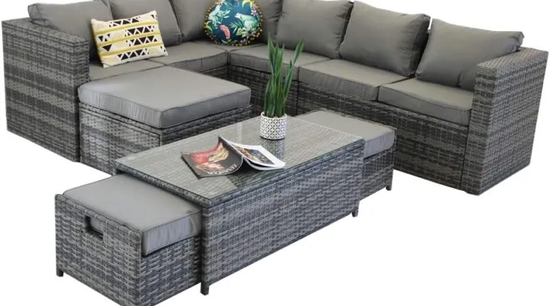 How to Create Your Own Outdoor Oasis with the Yakoe Vancouver 9 Seater Corner Rattan Garden Set